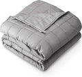 Axyaa Cotton Weighted Blanket 80x87 25lbs Light Grey - All-Natural with Glass Beads