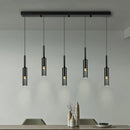 Axyaa Black Glass Chandelier Pendant Light Fixture for Dining Room & Kitchen