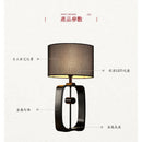 Axyaa Black Iron Desk Lamp with Linen Fabric Shade & E27 LED Bulb