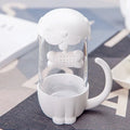 Axyaa Tea Infuser Cup Set - Cat Monkey Tea Strainer Mug with Teapot and Tea Filter