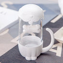Axyaa Tea Infuser Cup Set - Cat Monkey Tea Strainer Mug with Teapot and Tea Filter