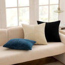 Axyaa Corduroy Throw Pillow Covers 18x18 Inch Square Decorative Cushion for Bed Couch