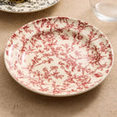 Axyaa Floral Pattern Ceramic Shallow Plate - Creative Tableware