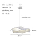 Axyaa Fabric LED Pendant Chandelier: Modern Nordic Bedroom Bar Hanging Light