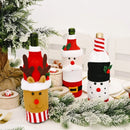 Axyaa Christmas Wine Bottle Cover Set for Festive Table Decor & Gifts