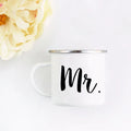 Axyaa His and Hers Lovers Camp Cup Enamel Mug Gift for Couples