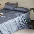 Axyaa Mulberry Silk Comforter Cover - Solid Color Quilt Cover with Zipper Closure