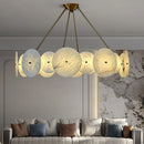 Axyaa Marble Pendant Light with Gold Brass Finish for Home, Hotel, and Bar Decor