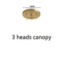 Axyaa Marble Copper LED Pendant Light - Modern Living Room Chandelier