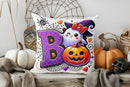 Axyaa Cute Ghost and Pumpkin BOO Pillow Cover for Sofa and Bedroom