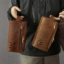 Axyaa Men's PU Leather Toiletry Bag: Personalized Travel Organizer for Groomsmen, Birthday, Bachelor Gift