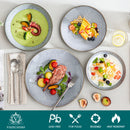 Axyaa Karst Stoneware Tableware Set for 4/8/12 - 16/32/48 Piece Dinnerware Service