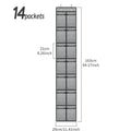 Axyaa Over the Door Shoe Organizer with 12/14 Large Breathable Pockets