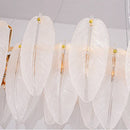 Axya Feather Glass Gold Pendant Light for Home Decor and Lighting