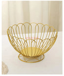 Iron Art Fruit Plate Basket for Living Room Table by Axyaa