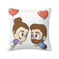 Axyaa Square Pillowcase Comfort Cushion Cover Polyester Throw Pillow for Home Sofa