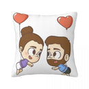 Axyaa Square Pillowcase Comfort Cushion Cover Polyester Throw Pillow for Home Sofa