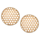 Axyaa Bamboo Round Sieve Basket: Handwoven Eco-Friendly Decorative Storage Organizer
