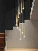 Axyaa Modern LED Staircase Chandelier for Loft Living Room