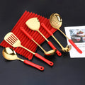 Axyaa Stainless Steel Ceramic Handle Cookware Set, 7Pcs Cooking Utensils