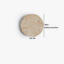 Axyaa Yellow Travertine Stone LED Wall Light Fixture for Home Interior.