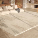 Axyaa Soft Fluffy Cream Style Large Area Carpet for Modern Bedroom Décor