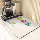 Easter Rabbit Print Kitchen Drying Mat Set by Axyaa