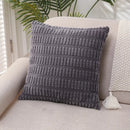 Axyaa Fluffy Corduroy Pillowcase White Green 45x45 Throw Cushion Cover