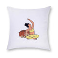 Axyaa Cute Girl & Puppy Everyday Life Pillow Case & Cushion Cover Cozy Home Decor