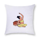 Axyaa Cute Girl & Puppy Everyday Life Pillow Case & Cushion Cover Cozy Home Decor