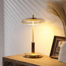 Axyaa Gold Lustre Glass Mushroom Floor Lamp