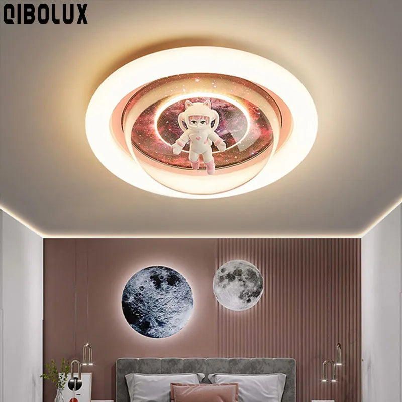 Axyaa Astronaut LED Ceiling Light for Children's Room and Bedroom