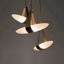 Axyaa Nordic Leather Light: Designer Glass Airship for Dining, Bedroom, Living Room