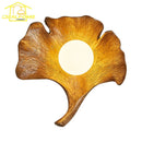 Axyaa Ginkgo Biloba Resin Wall Lamp LED: Art Decor for Bedroom, Living Room, Cafe