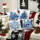 Axyaa Blue Gift Box Stove Pillowcase - Home Room Decor & Sofa Cushion Cover