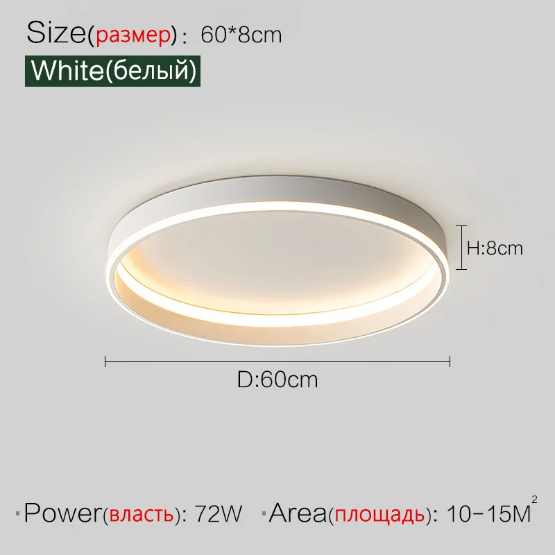 Axyaa Bedroom Ceiling Lamp LED Modern Minimalist Nordic Master Bedroom Lighting