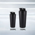 Axyaa Stainless Steel Protein Shaker Bottle with Steel Ball and Scale