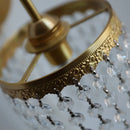 Axyaa Crystal LED Wall Sconce: Modern Nordic Pull Chain Brass Bathroom Light