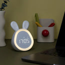 Axya Kids Rabbit Alarm Clock with Dimmable LED Night Light