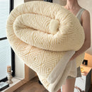 Axyaa Geometric Tuff Fleece Bed Blanket: Soft Sofa Throw, Warm Winter Artificial Lambs Wool