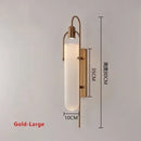 Axyaa Gold/Black Glass Modern Arc Wall Sconce LED Surface Mount Bedroom Wall Lamp