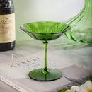 Axya Ribbed Glass Tall Cocktail Champagne Martini Set