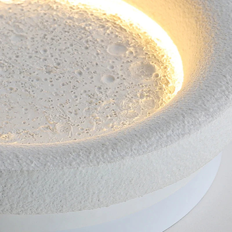 Axyaa White Moon Starry Wall Lamp Decorative Nightstand for Bedroom