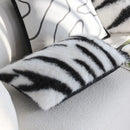 Axyaa Zebra Print Cushion Cover in Black & White, 45x45/30x50cm Pillowcase