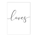 Nordic Love Life Quote Canvas Painting Wall Art for Living Room by Axyaa