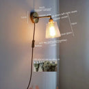 Axyaa Modern Copper LED Wall Sconce Light Fixture for Hallway and Bathroom