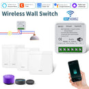 Axyaa WiFi LED Light Switch 1/2/3 Gang RF433MHz Panel Smart Life Alexa Google Home