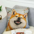 Axyaa Shiba Inu Pillow Cover for Decorative Home and Car Cushions