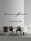 Axyaa Modern Minimalist Curve LED Pendant Light for Dining Room, Bar, Kitchen - Home Decor Fixture