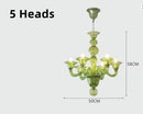 Axyaa Modern Crystal Chandelier Classic Arm Hanging Lamp for Living Room